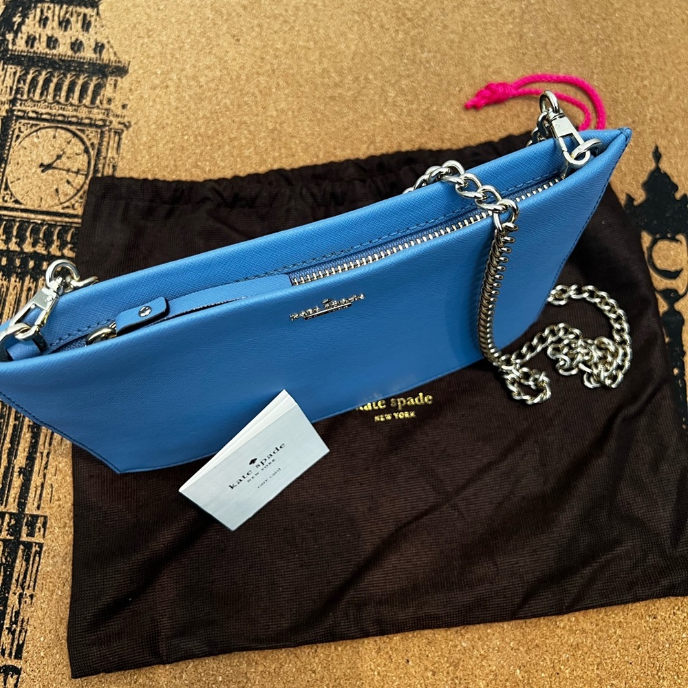 KATE SPADE Blue Clutch like NEW